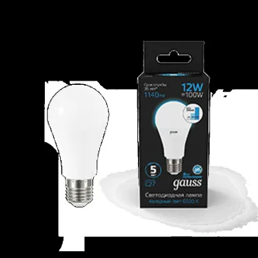 Лампа светодиодная A60 12W 1140lm 6500K Е27 шаг. диммирование LED 1/10/50 | 102502312-S | Gauss