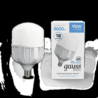 Лампа светодиодная промышленная Basic T160 AC180-240V 90W 8600lm 6500K E40 LED 1/6 | 11734392 | Gauss