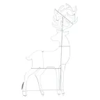 Фигура световая Сказочный олень из гибкого неона, 180х110 см, 2400 LED, цвет свечения белый | 501-315 | NEON-NIGHT