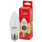 Лампа cветодиодная ECO LED B35-10W-827-E27 (диод, свеча, 10Вт, тепл, E27) (10/100/3500) | Б0032962 | ЭРА