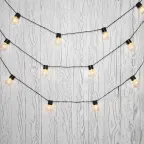Лофт-гирлянда светодиодная 5 м, черный ПВХ, 20 LED, теплое белое свечение | 303-066 | NEON-NIGHT