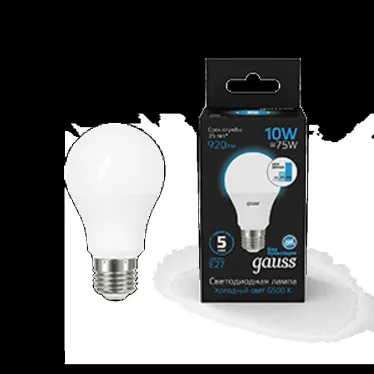 Лампа светодиодная A60 10W 920lm 6500K Е27 шаг. диммирование LED 1/10/50 | 102502310-S | Gauss