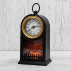Светодиодный камин Старинные часы с эффектом живого огня 14,7x11,7x25 см, черный, батарейки 2хС (не в комплекте) USB | 511-020 | NEON-NIGHT