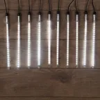 Гирлянда Тающие сосульки 24 В, комплект 10 шт. х 30 см, шаг 100 см, 420 LED, белый, соединяются | 256-425 | NEON-NIGHT