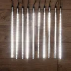 Гирлянда Тающие сосульки 24 В, комплект 10 шт. х 50 см, шаг 100 см, 600 LED, белый, соединяются | 256-426 | NEON-NIGHT