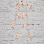                  Гирлянда светодиодная Кристаллы бронзовые 10 LED, 1,5 м, прозрач. ПВХ, теплый белый свет свечения, 2хАА (батарейки не в компл.) | 304-019 | NEON-NIGHT
               