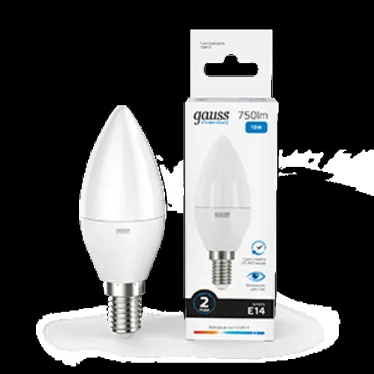 Лампа светодиодная Elementary Свеча 10W 750lm 6500K Е14 LED 1/10/100 | 33130 | Gauss