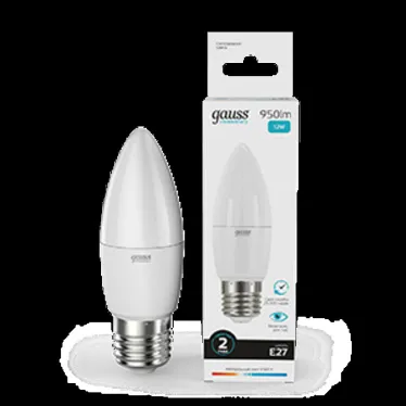 Лампа светодиодная Elementary Свеча 12W 950lm 4100K E27 LED 1/10/100 | 30222 | Gauss