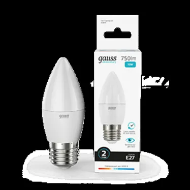 Лампа светодиодная Elementary Свеча 10W 750lm 4100K E27 LED 1/10/100 | 30220 | Gauss