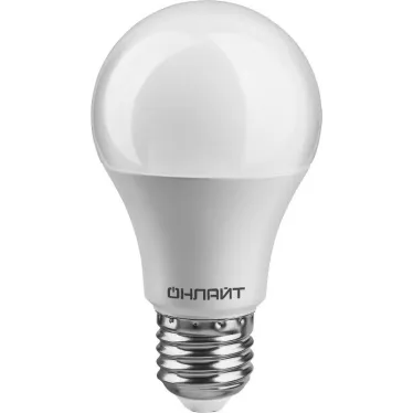Лампа светодиодная OLL-A60-12-230-6.5K-E27 | 61141 | ОНЛАЙТ
