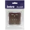 Розетка Intro Accent 6-410-10 , P+E Schuko со шторками, 16А-250В + 2хUSB, IP20, СУ, венге