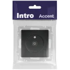 Розетка Intro Accent 6-301-05 TV одиночная, IP20, СУ, антрацит