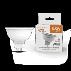                  Лампа светодиодная Basic MR16 6,5W 470lm 3000K GU5.3 LED 1/10/100 | 1013517 | Gauss
               