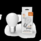                  Лампа светодиодная Basic Filament Шар 4,5W 380lm 2700К Е27 milky LED 1/10/50 | 1055215 | Gauss
               