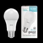 Лампа светодиодная Basic A60 13,5W 1300lm 4100K Е27 LED 1/10/50 | 1023224 | Gauss