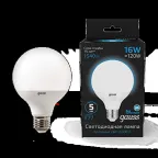                  Лампа светодиодная G95 16W 1400lm 6500K E27 LED 1/20 | 105102316 | Gauss
               