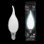 Лампа светодиодная Filament Свеча на ветру 9W 610lm 4100К Е14 milky LED 1/10/50 | 104201209 | Gauss