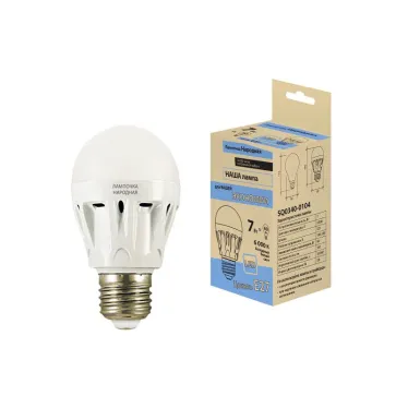 Лампа Народная светодиодная НЛ-LED-A60 7 Вт-6000 К-Е27 (60х105) | SQ0340-0104 | TDM