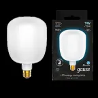                  Лампа светодиодная Filament V140 9W 890lm 4100К Е27 milky LED 1/6 | 1015802209 | Gauss
               