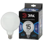                  Лампа светодиодная F-LED G125-15w-840-E27 OPAL (филамент, шар опал, 15Вт, нетр, E27) | Б0047039 | ЭРА
               