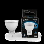                  Лампа светодиодная MR11 3W 300lm 6500K GU4 LED 1/10/100 | 132517303 | Gauss
               