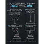 Светильник настенно-потолочный спот OL34 BK MR16 GU10, черный