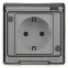Розетка Эксперт 11-2502-01 2P+E IP55, шторки, 16A-250В, ОУ, белый