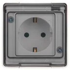 Розетка Эксперт 11-2502-01 2P+E IP55, шторки, 16A-250В, ОУ, белый