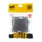 BRITE Розетка с заземлением с защитными шторками и крышкой 16А IP44 РСбш10-3-44-БрС сталь