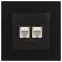 Розетка 2хRJ45, Эра Elegance, антрацит, 14-3108-05