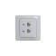 Розетка Glossa двойная компьютерная RJ45 + RJ45 кат.5E механизм белый