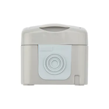 Розетка одноместная Mini OG IP54, с заземлением, о/у, серая