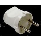 Вилка прямая 10А белая 4142 | 4690612000572 | IN HOME