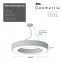 Светильник LED Geometria Ring SPO-133-W-40K-045 45Вт 4000K 3200Лм IP40 600х80 белый подвесной драйвер внутри
