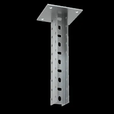 Универсальная потолочная стойка двойная усиленная 800 мм INOX304 | 2UPTU800 INOX304 | КМ - профиль