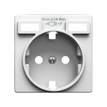 Накладка для розетки Schuko с зарядным устройством 2хUSB белого матового цвета S82 Concept | 8200049-090 | Simon