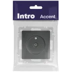 Розетка Intro Accent 6-301-07 TV одиночная, IP20, СУ, графит