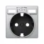 Накладка для розетки Schuko с зарядным устройством 2хUSB цвета алюминий S82 | 8200049-033 | Simon
