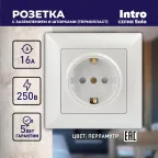 Розетка Intro Solo 4-206-06 с заземлением 2P+E