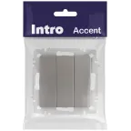 Выключатель Intro Accent 6-106-09 тройной, 10А-250В, IP20, СУ, AL/CU, титан