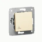                  Выключатель одноклавишный, в рамку, слоновая кость IP44
               