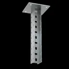                  Универсальная потолочная стойка двойная усиленная 600 мм INOX304 | 2UPTU600 INOX304 | КМ - профиль
               