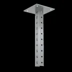                  Универсальная потолочная стойка 37х29х2,0 L400 мм INOX304 | UPTM400 INOX304 | КМ - профиль
               