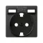 Накладка для розетки Schuko с зарядным устройством 2хUSB цвета графит S82 | 8200049-038 | Simon