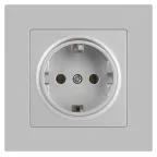 Розетка Intro Accent 6-202-03 2P+E Schuko, 16А-250В, IP20, СУ, алюминий