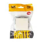 BRITE Выключатель одноклавишный перекрестный 10А ВС10-1-3-БрКр бежевый