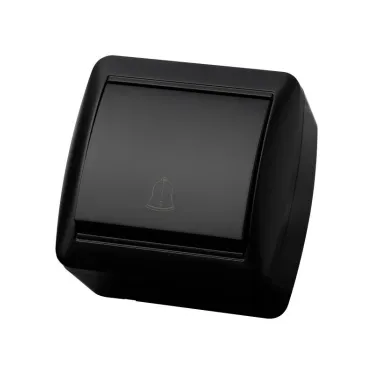 Кнопка звонковая открытой установки IP44 6А графит "Селигер" | SQ1818-0316 | TDM