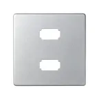 Simon 82 Накладка для коннектора 2*USB 2.0 типа А, "мама", S82 Detail, алюминий | 8201090-093 | Simon
