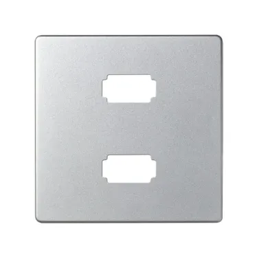 Simon 82 Накладка для коннектора 2*USB 2.0 типа А, "мама", S82 Detail, алюминий | 8201090-093 | Simon