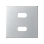 Simon 82 Накладка для коннектора 2*USB 2.0 типа А, "мама", S82, S82N, алюминий | 8201090-033 | Simon